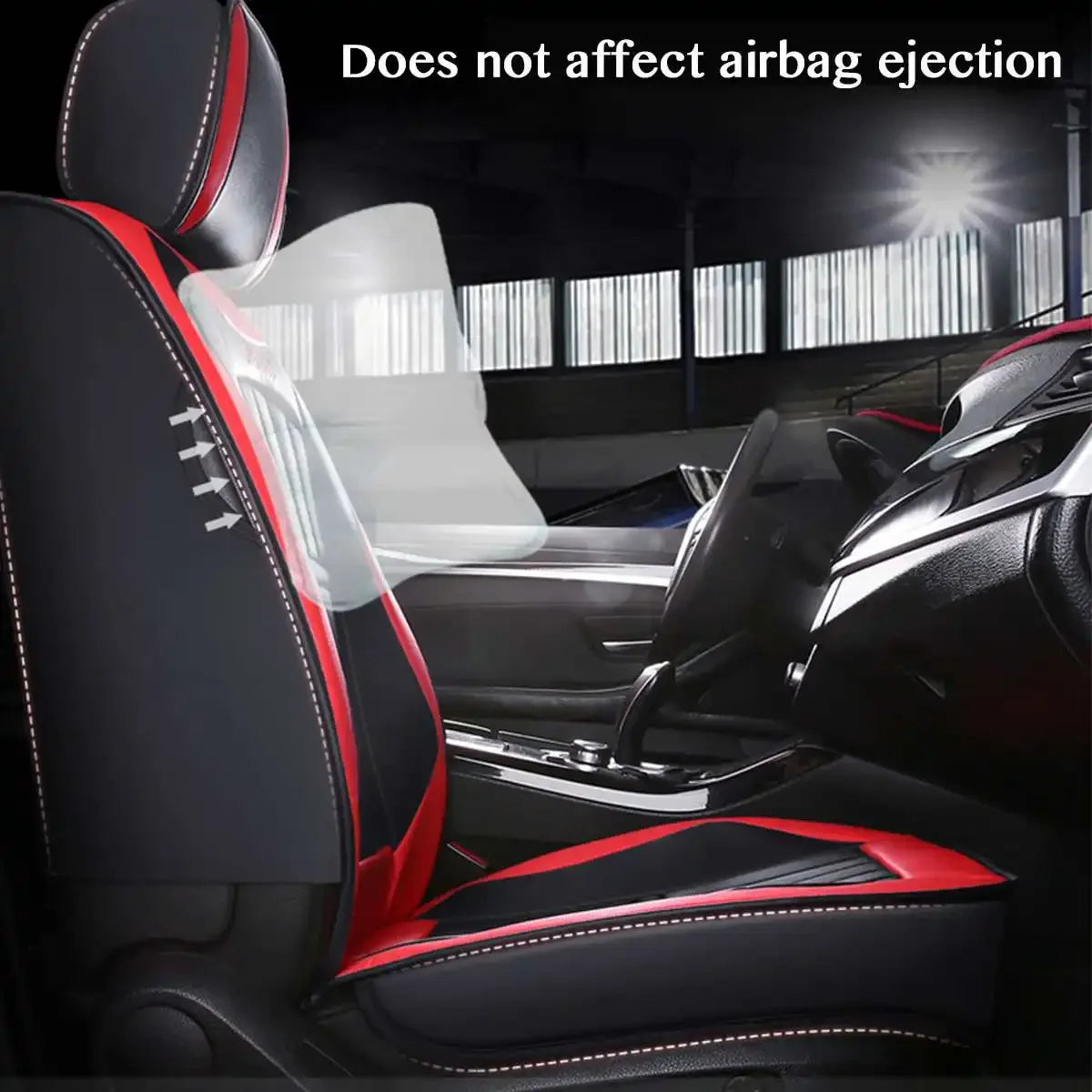 11PCS 5 Seats Car Seat Covers Automobiles Seat Covers Protector Cushion Deluxe PU Leather Front+Rear Full Set SUV Truck