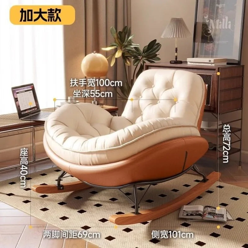 Nordic Rocking Chair, Lounge Chair, Balcony,living Room Home Leisure, Lazy Sofa, Adult Light Luxury Chair, Single Penguin Chair