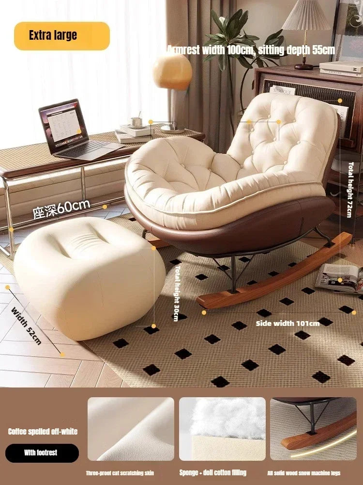 Nordic Rocking Chair, Lounge Chair, Balcony,living Room Home Leisure, Lazy Sofa, Adult Light Luxury Chair, Single Penguin Chair