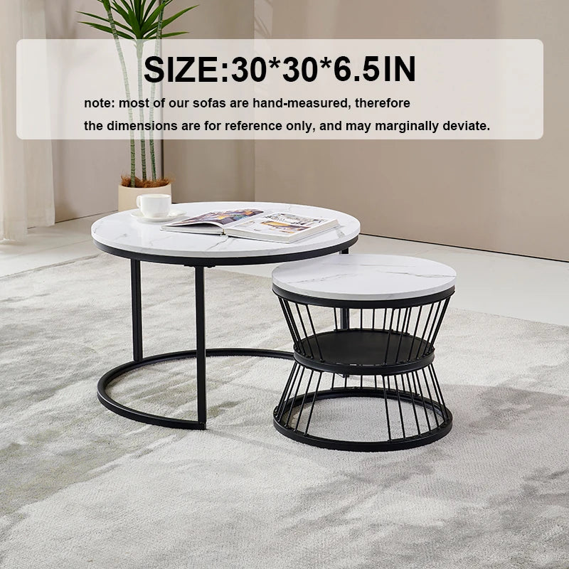 Brand Slate Luxury Coffee Tables Living Room Grey Simplicity Modern Coffee Tables Round Legs Metal