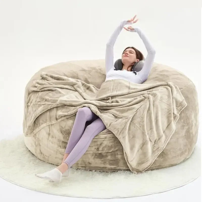 Oversized Bean Bag Sofa with Filling, Memory Sponge Bean Bag Chair, Floor, Adult Living Room, Lazy Sofa