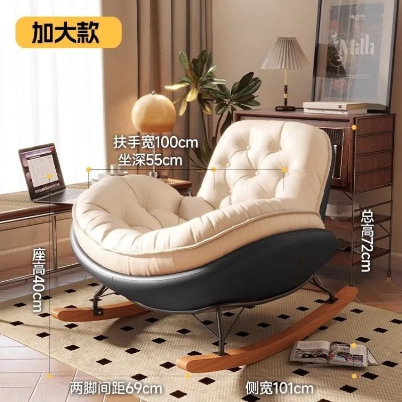 Nordic Rocking Chair, Lounge Chair, Balcony,living Room Home Leisure, Lazy Sofa, Adult Light Luxury Chair, Single Penguin Chair
