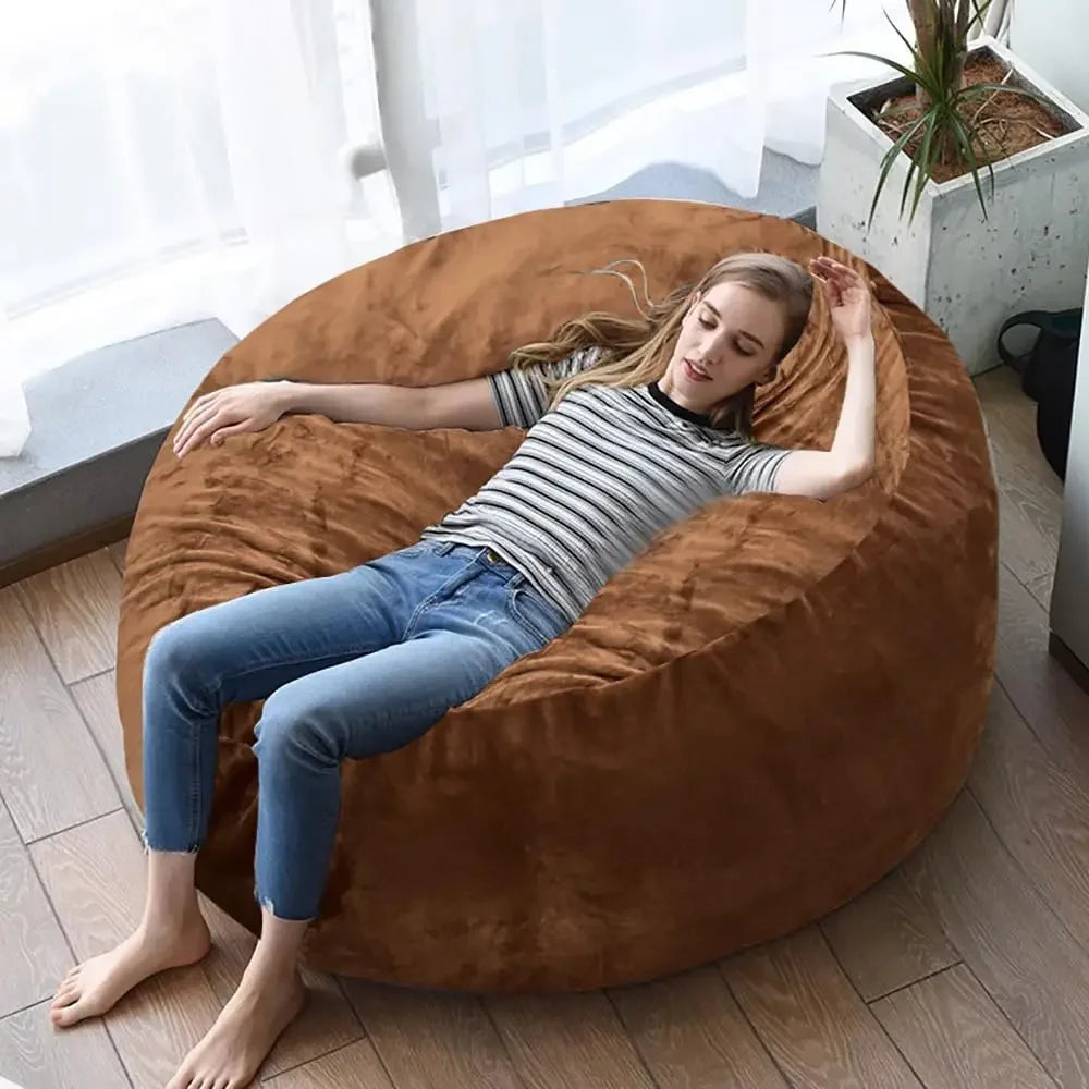Oversized Bean Bag Sofa with Filling, Memory Sponge Bean Bag Chair, Floor, Adult Living Room, Lazy Sofa