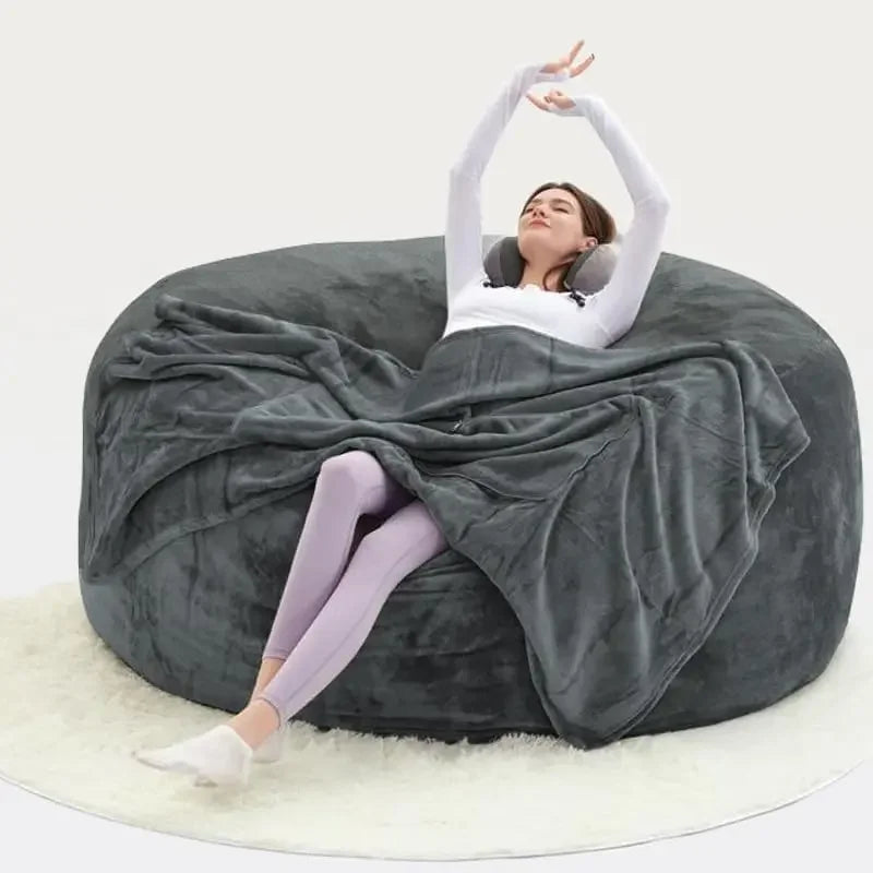 Oversized Bean Bag Sofa with Filling, Memory Sponge Bean Bag Chair, Floor, Adult Living Room, Lazy Sofa