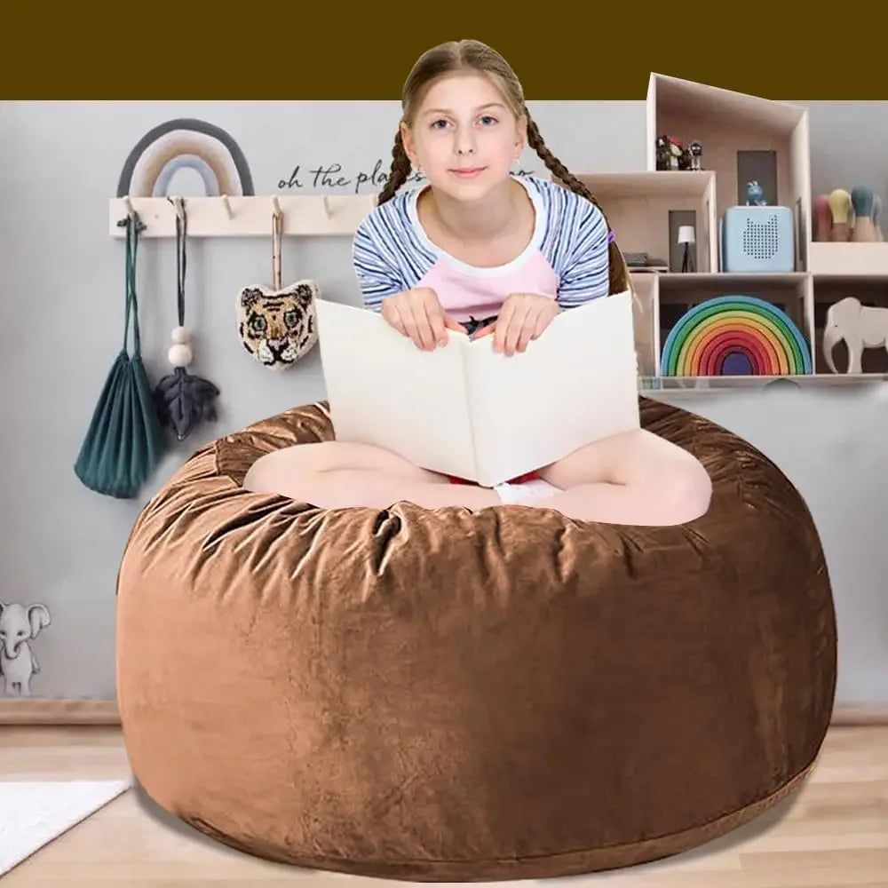 Oversized Bean Bag Sofa with Filling, Memory Sponge Bean Bag Chair, Floor, Adult Living Room, Lazy Sofa