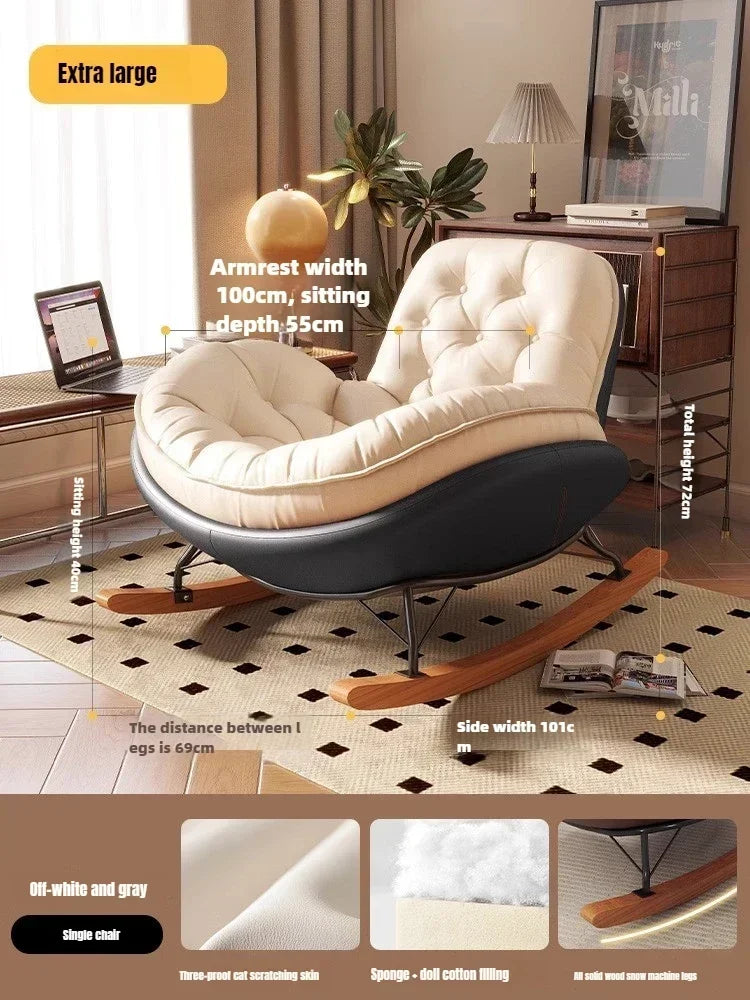 Nordic Rocking Chair, Lounge Chair, Balcony,living Room Home Leisure, Lazy Sofa, Adult Light Luxury Chair, Single Penguin Chair