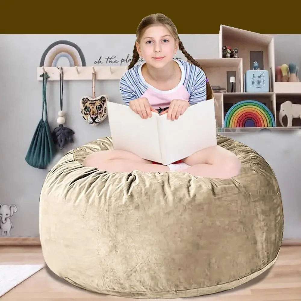 Oversized Bean Bag Sofa with Filling, Memory Sponge Bean Bag Chair, Floor, Adult Living Room, Lazy Sofa