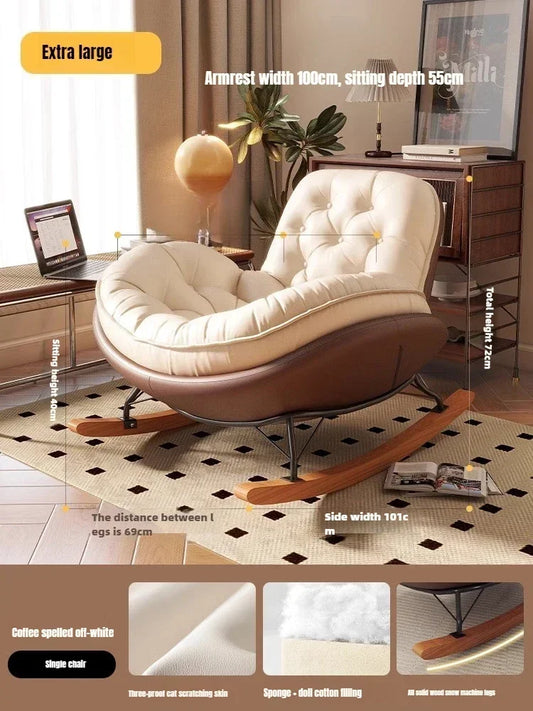 Nordic Rocking Chair, Lounge Chair, Balcony,living Room Home Leisure, Lazy Sofa, Adult Light Luxury Chair, Single Penguin Chair