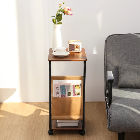 2024 Simple Coffee Table Bedside Storage Rack C-shaped Side Table Sofa Side Table Conveniently Mobile Home Living Room End Table