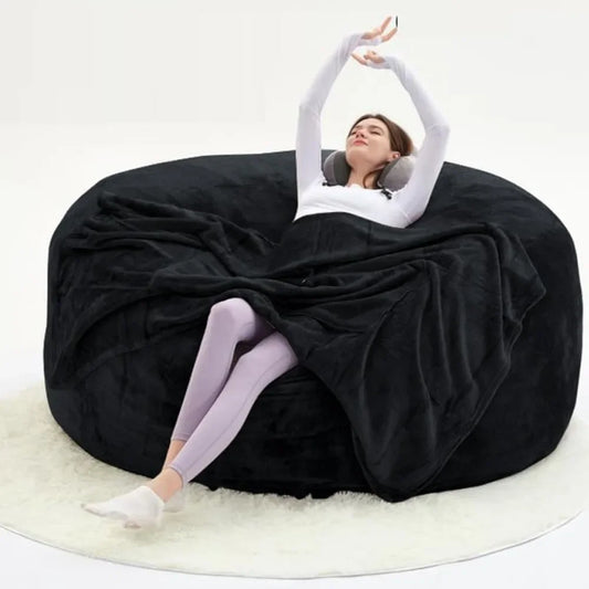 Oversized Bean Bag Sofa with Filling, Memory Sponge Bean Bag Chair, Floor, Adult Living Room, Lazy Sofa